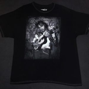 Black Elvis Presley Vintage Contrast Stitch Tee